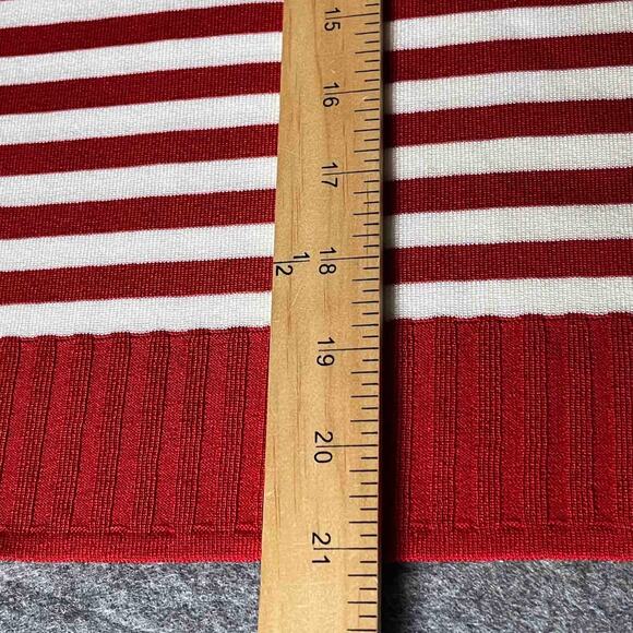 Misook Women's Sleeveless Knit Pullover Tank Top Red White Striped Size M - Picture 6 of 6